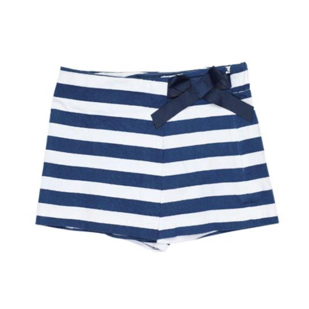 Mayoral Blue and White Striped Skirt with Ribbon